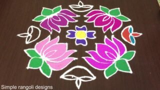 Sankranti Special Lotus Flower Rangoli