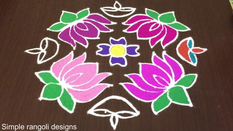 Sankranti Special Lotus Flower Rangoli