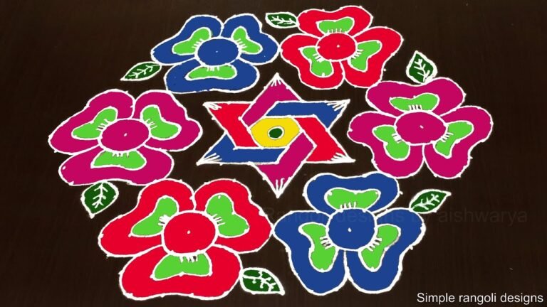 Elegant 19 Dots Rangoli
