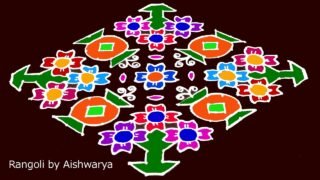Amazing Flower Pot Rangoli for Festival 22 to 2 | Beautiful Kolam Easy & Simple Muggulu