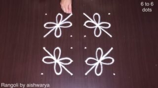 Everyday Morning Muggulu 6*6 Dots | Pretty Kolam Designs Awesome Puvvula Rangoli