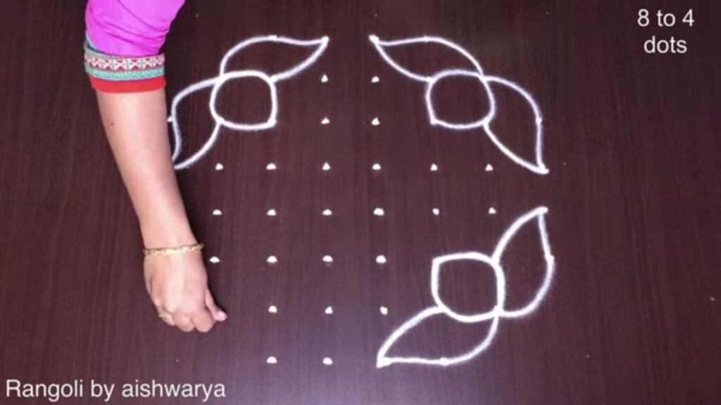 Flower Pattern Rangoli Designs 8x4x4 Easy & Simple Poo Kolam | అందమైన పువ్వులు ముగ్గులు