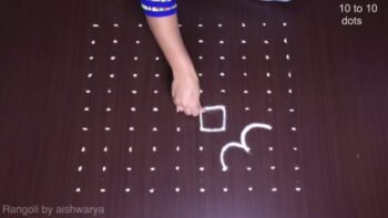 10 to 10 Easy and Simple Kolam