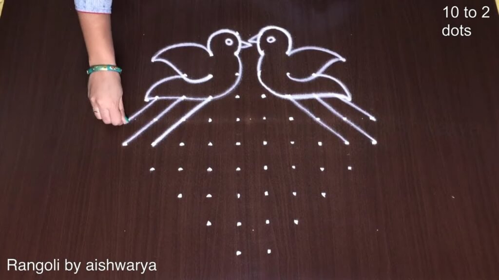10×2 dots Margazhi New Year kolam