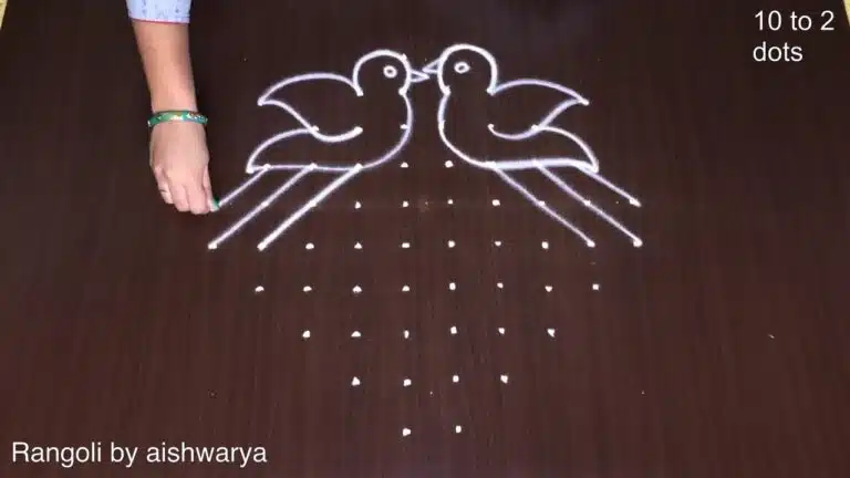 10×2 dots Margazhi New Year kolam