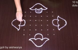 10x2x2 Dots Rangoli Art Rangavalli