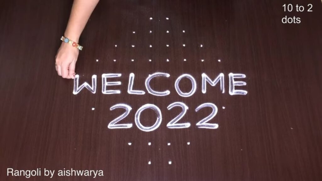 10×2×2 dots New Year kolam