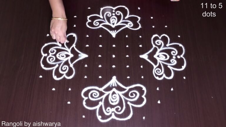 11×5 dots kolam