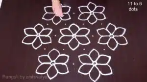 11 by 6 Simple Kolam