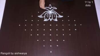 11 Dots Beautiful Deepam Muggulu