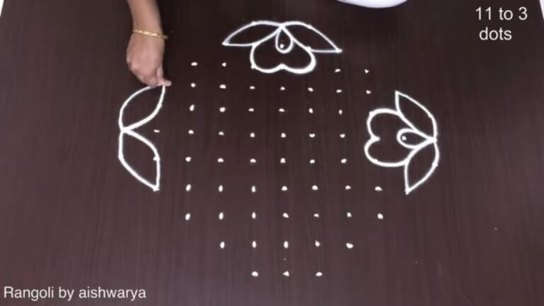 11 dots rangoli