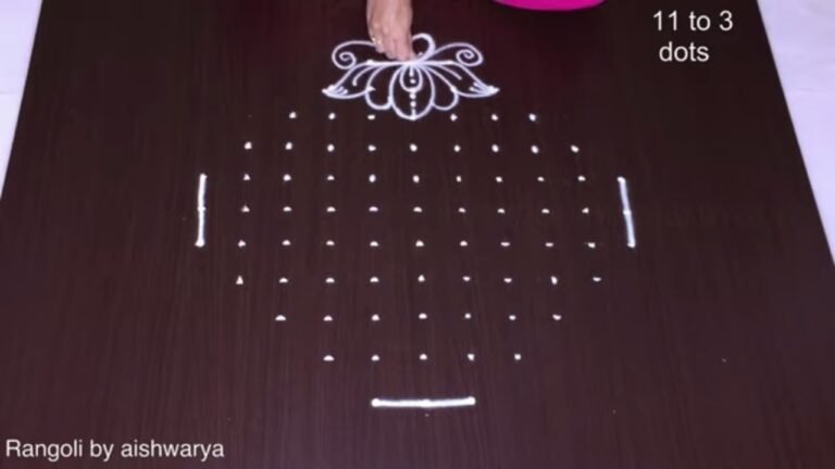 11×3 dots traditional muggu