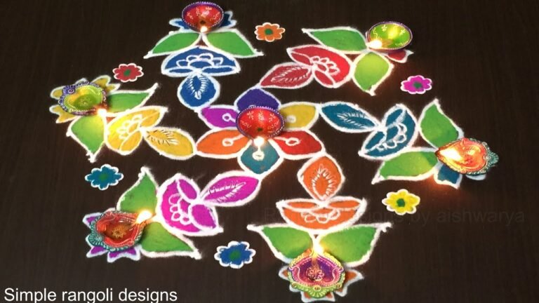11×6 dots diya kolam