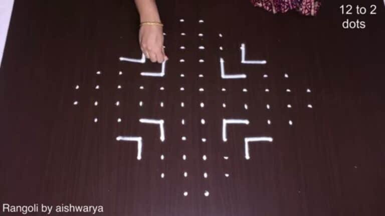 12-2 Dots Muggulu Rangoli Designs