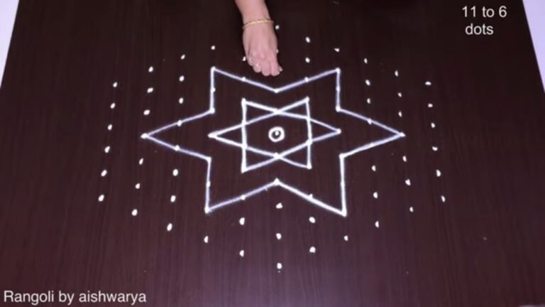 12 diyas competition rangoli