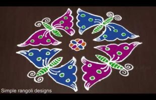 12×2 Beautiful Butterfly Rangoli Kolam