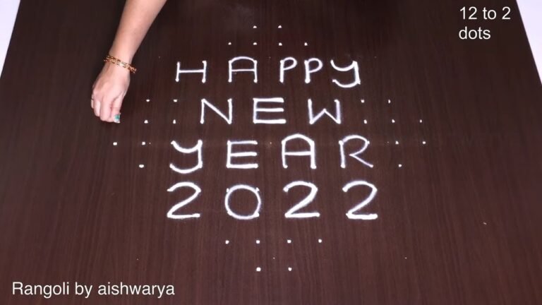 12×2 dots New Year kolam