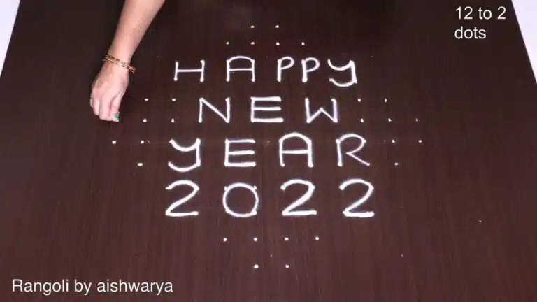 12×2 dots New Year kolam