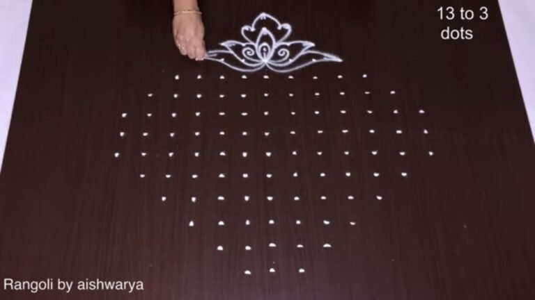 13 dots Varalakshmi Vratham rangoli