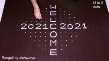 14-2 Dots Welcome Peacock Muggulu