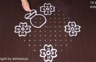 14 to 2 Pongal Special Pot Kolam