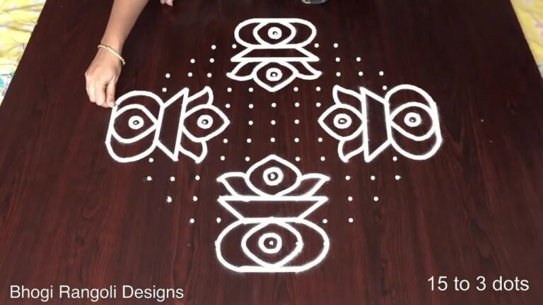 15 dots Pongal muggulu
