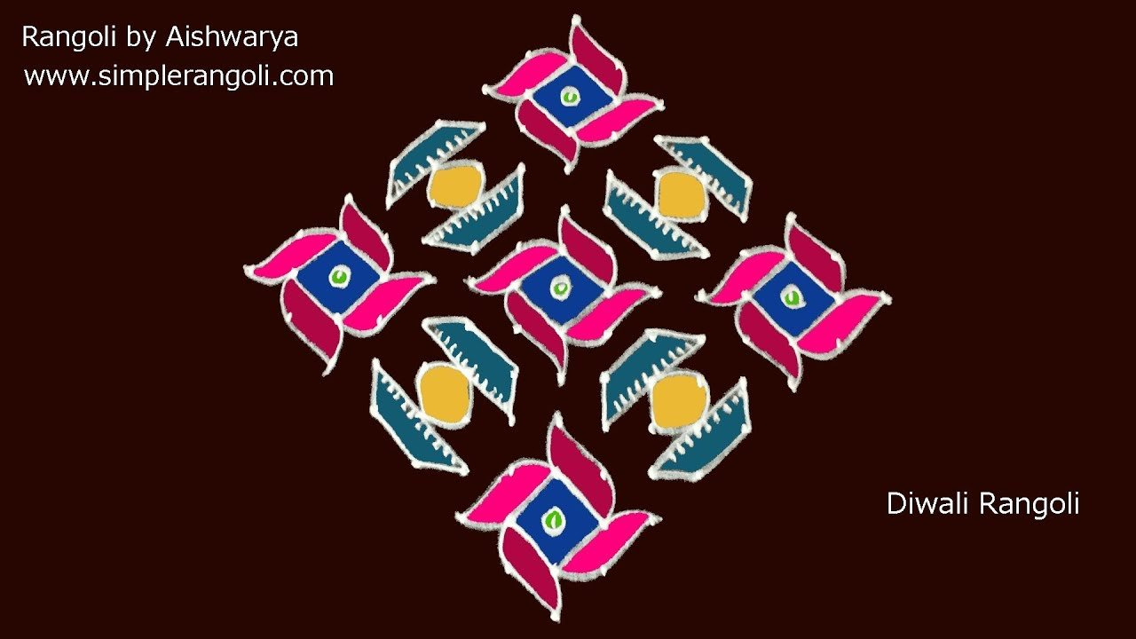 15 Dots Chukki Kolam For Beginners