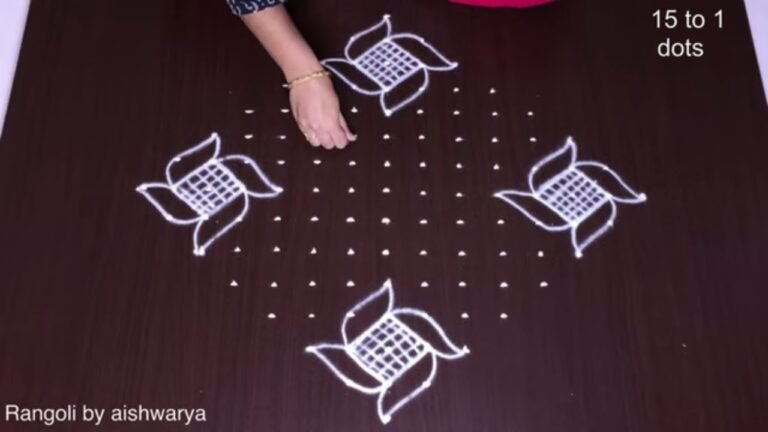 15 dots Pongal kolam