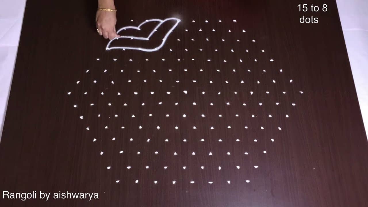15 To 8 Unique Diwali Rangoli Design