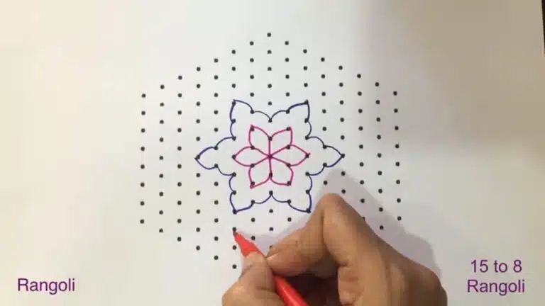 15Γ8 dots rangoli