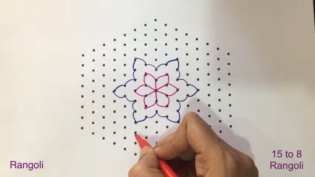 15×8 Dots Creative Rangoli