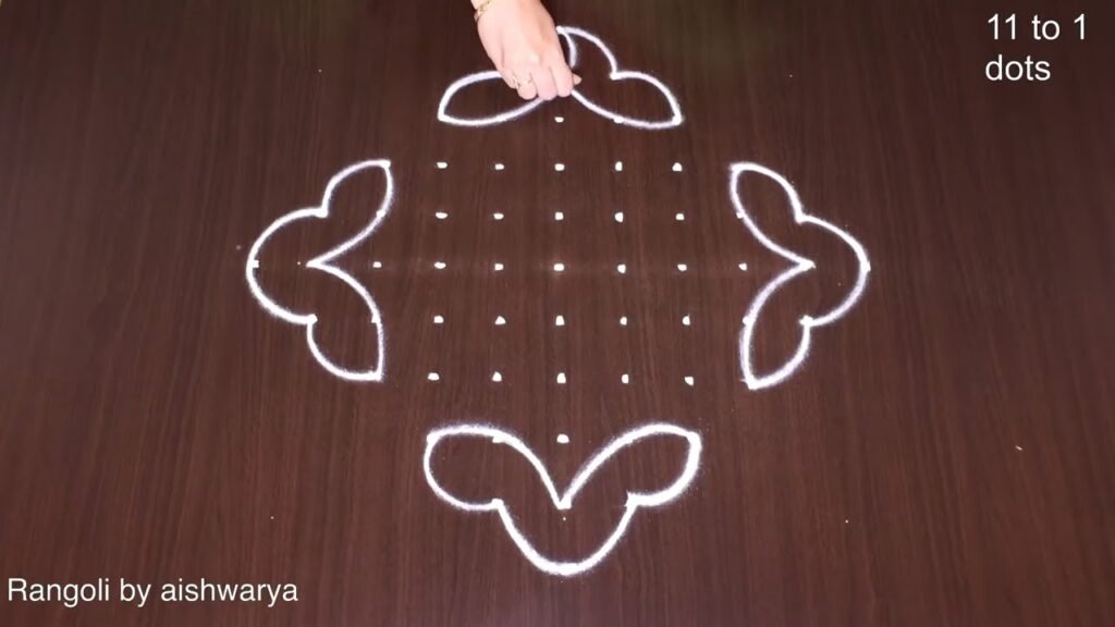two butterfly kolam