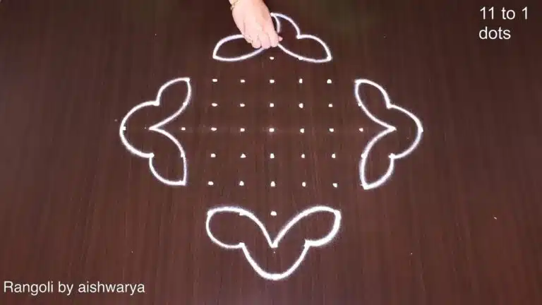 two butterfly kolam