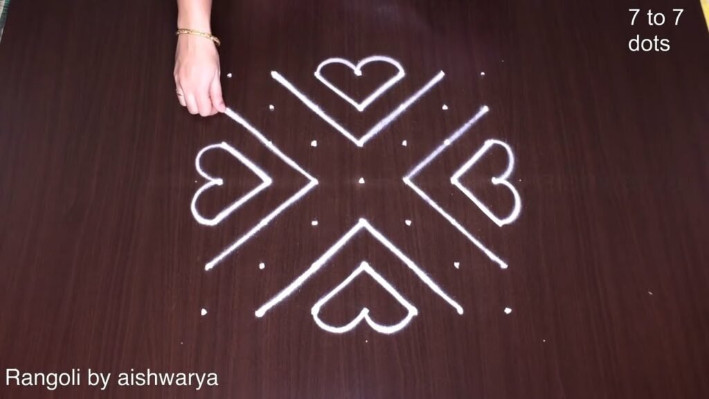 7×7 dots two apartment kolams