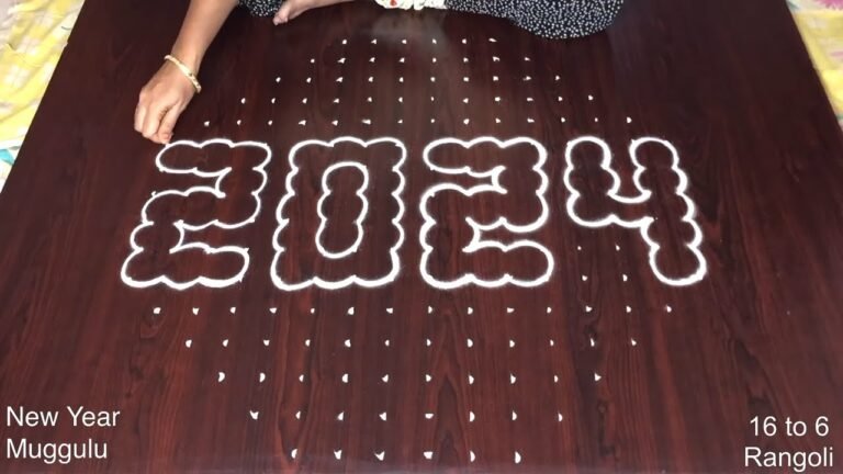 New Year 2024 rangoli
