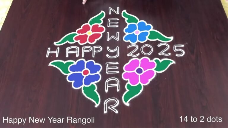 New Year 2025 rangoli