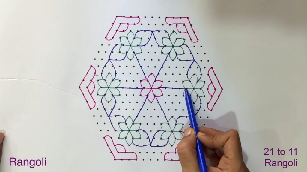 21-to-11 dot rangoli