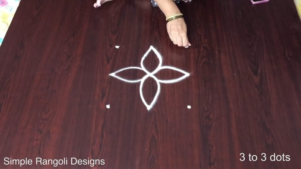 3 into 3 dots kolam 672