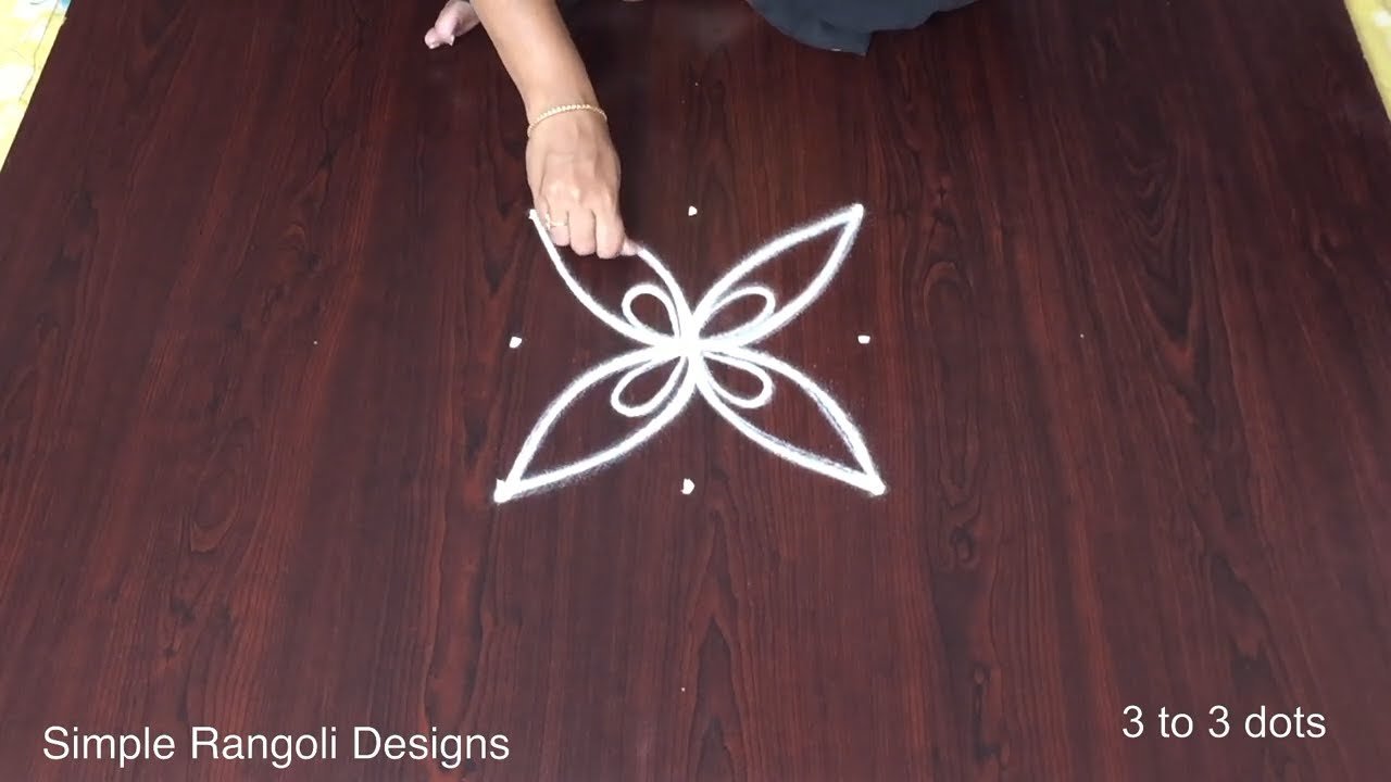 3 into 3 Pulli Kolam