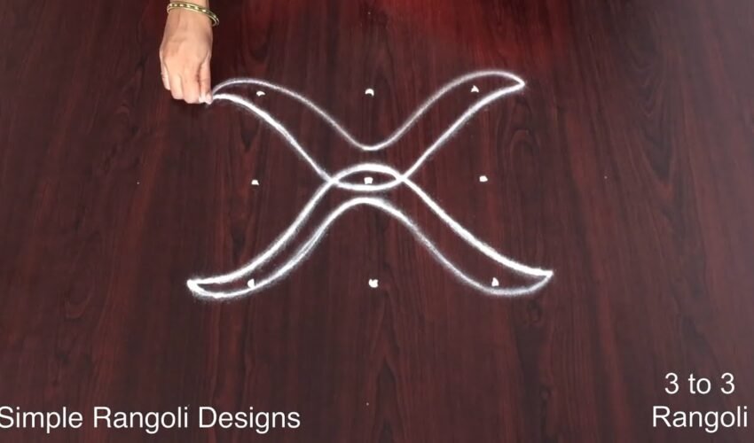 3×3 Beautiful Kutty Kolam