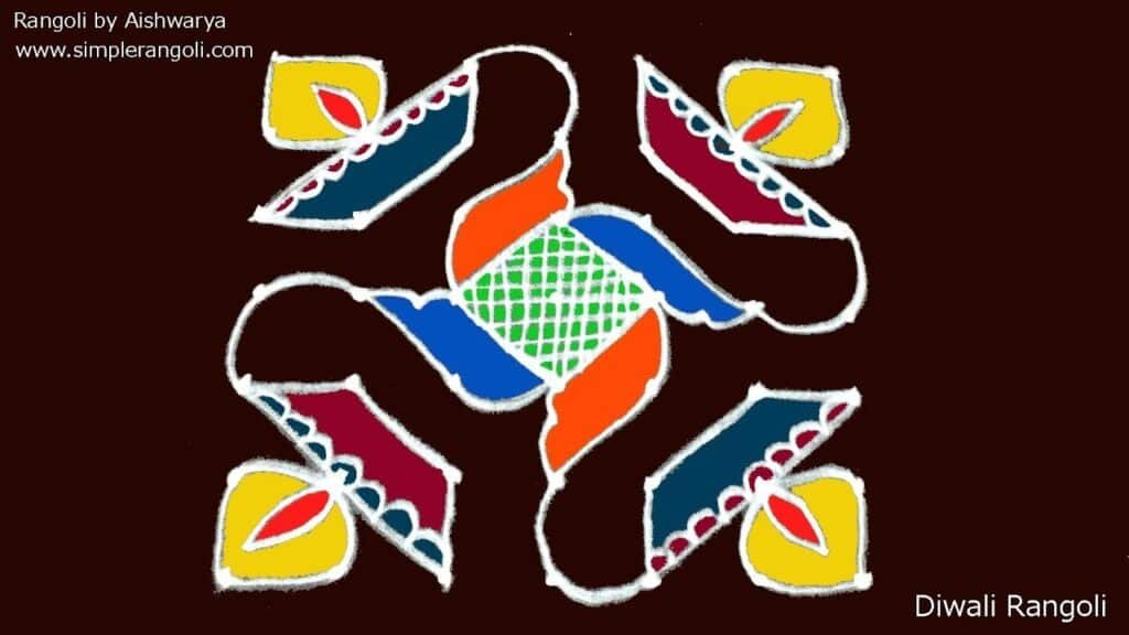 four diya kolams