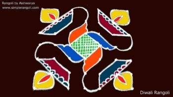 4 Beautiful Diya Creative Kolams