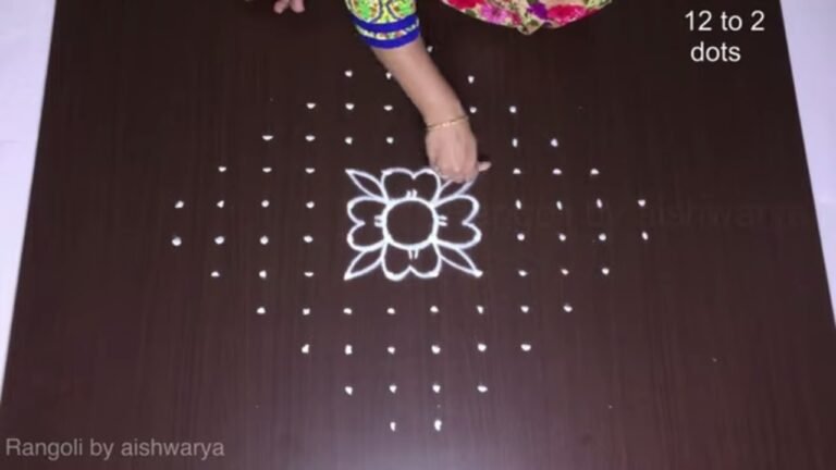 four diya kolam