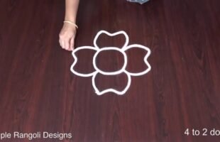 4 to 2 Dots Kolam