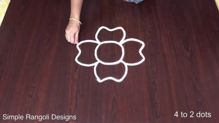 4 to 2 dots kolam 809