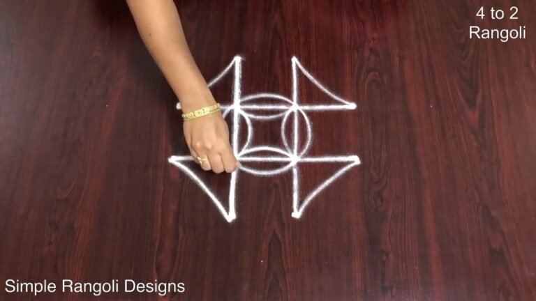 4 to 2 simple kolam designs 804