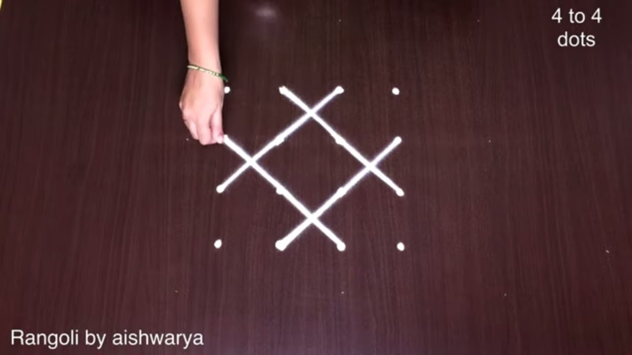 4 to 4 Dots Best Rangolis