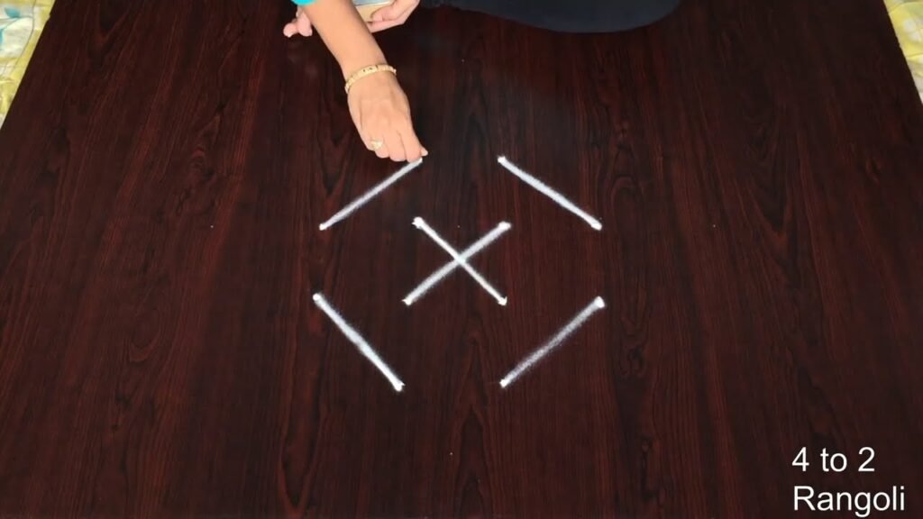 4×2 dots evening kolam