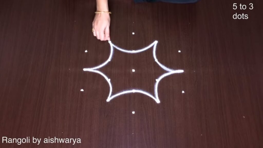 5×3 dots chukki kolam