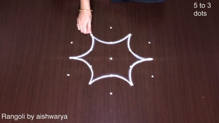 5×3 dots chukki kolam